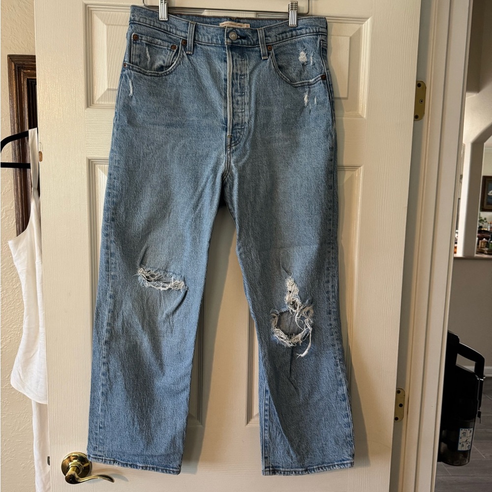 Levi’s ribcage straight ankle jeans